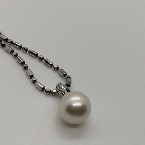 14K Karat White Gold Fresh Water 10mm Pearl Pendant 1.1 Grams PF No Chain - Picture 10 of 12